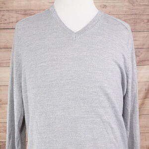 BANANA REPUBLIC EASY CARE ITALIAN MERINO WOOL LIGHTWEIGHT V-NECK SWEATER MENS XL